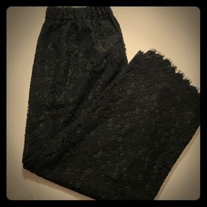 High-rise pull-on Peyton wide-leg pant in lace